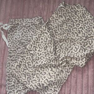 Soma Taupe and Beige Leopard Print Loungewear